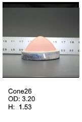 Cone shaped silicone print pad from AccuPad Inc.