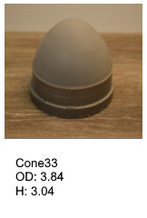 Cone shaped silicone print pad from AccuPad Inc.